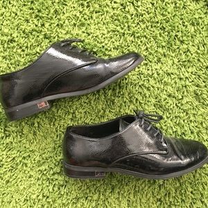 Shiny Black Oxfords